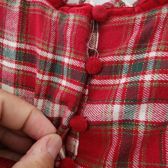 Tommy Bahama Classic Red Tartan Christmas Dress for Baby Girl Size 12 Months - Picture 10 of 13